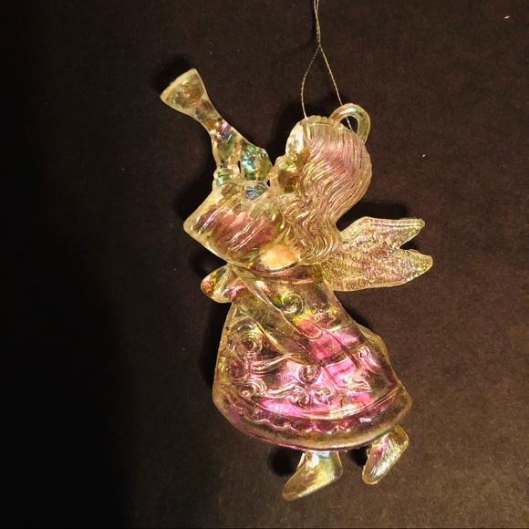 Iridescent Trumpeting Angel Ornament (two available sold separately) - Picture 3 of 5